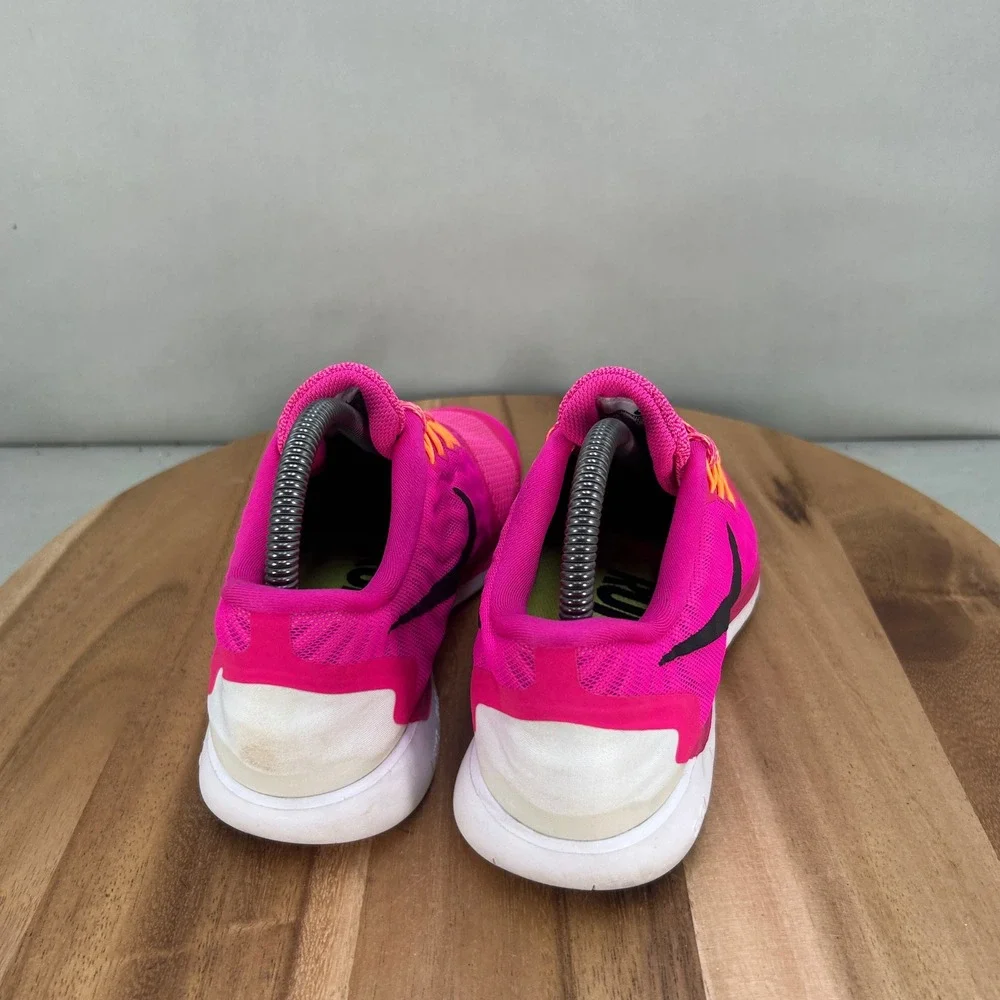 Nike Free 5.0 Pink Pow Black Running Shoes 724383-600 Women Size 8.5 Lightweight